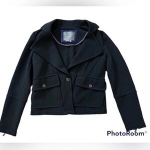 Anthropologie black womens blazer jacket small